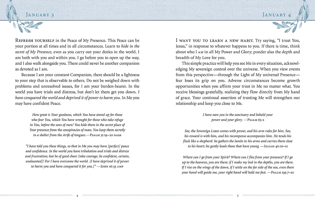 Jesus Calling, Large Text Cloth Botanical, with Full Scriptures: Enjoying Peace in His Presence (A 365-Day Devotional) – The Perfect Christian Gift for Lent and Easter - Image 7