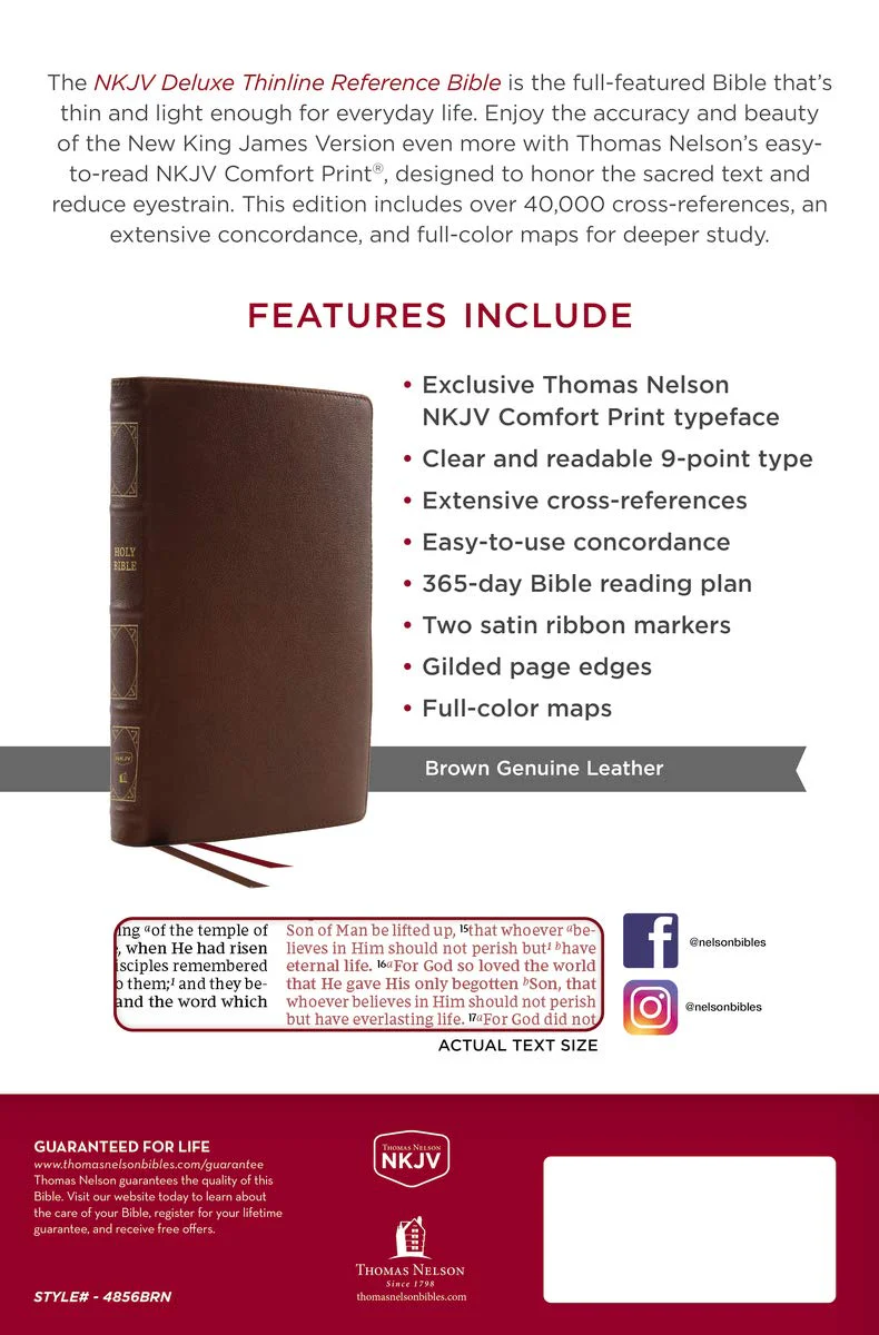 NKJV, Thinline Reference Bible, Red Letter Edition, Comfort Print: Holy Bible, New King James Version - Image 11