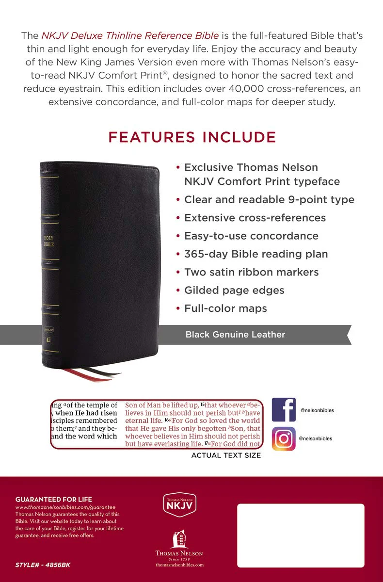 NKJV, Thinline Reference Bible, Red Letter Edition, Comfort Print: Holy Bible, New King James Version - Image 9