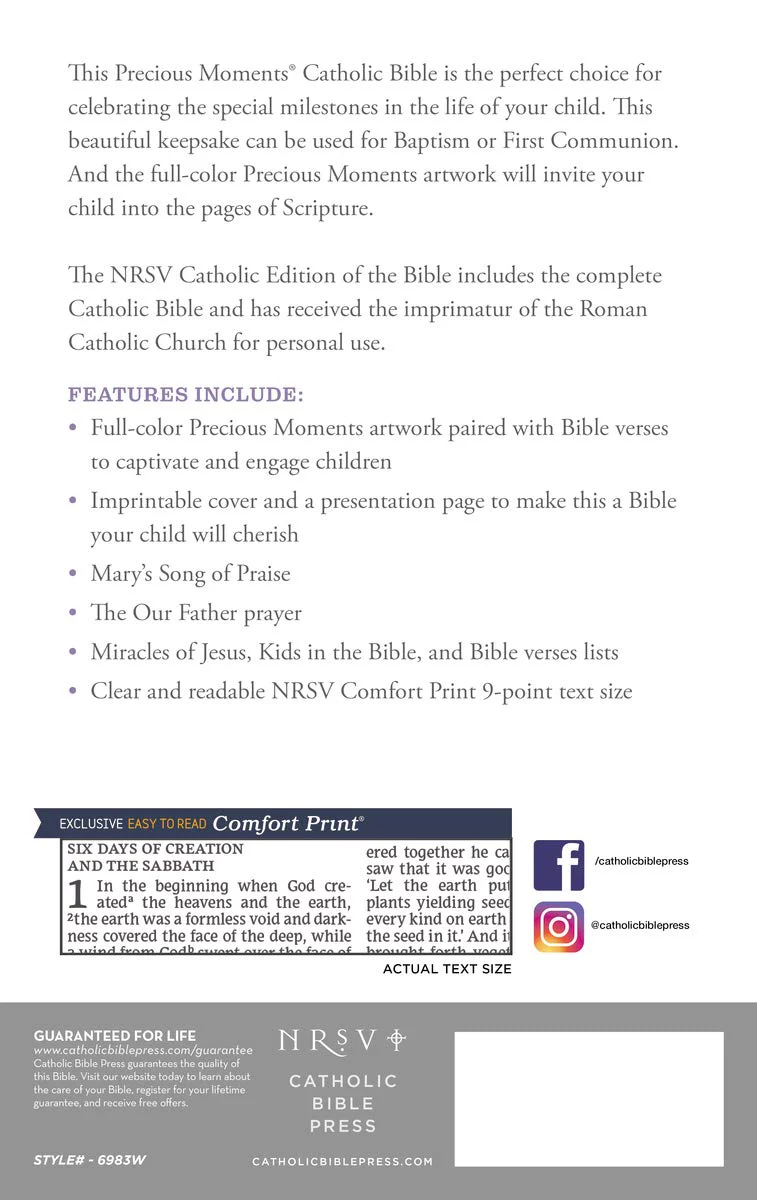 NRSVCE, Precious Moments Bible, Comfort Print: Holy Bible - Image 6